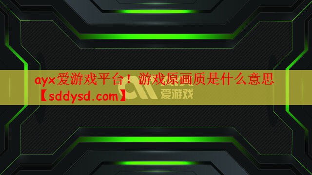 游戏原画质是什么意思